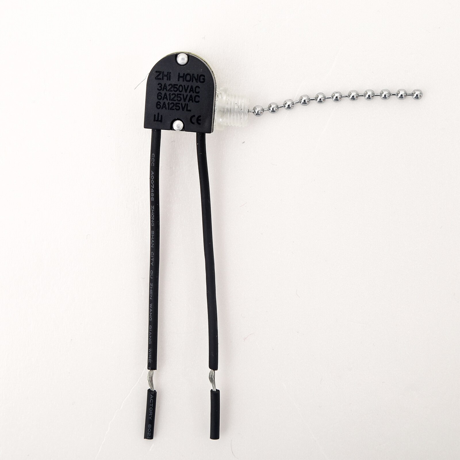 Home Pull Chain Switch Decor Ceiling Fan Light Wall Light Pull Switch Replace Pull Cord Chain Switch with Wooden Bead Pendant