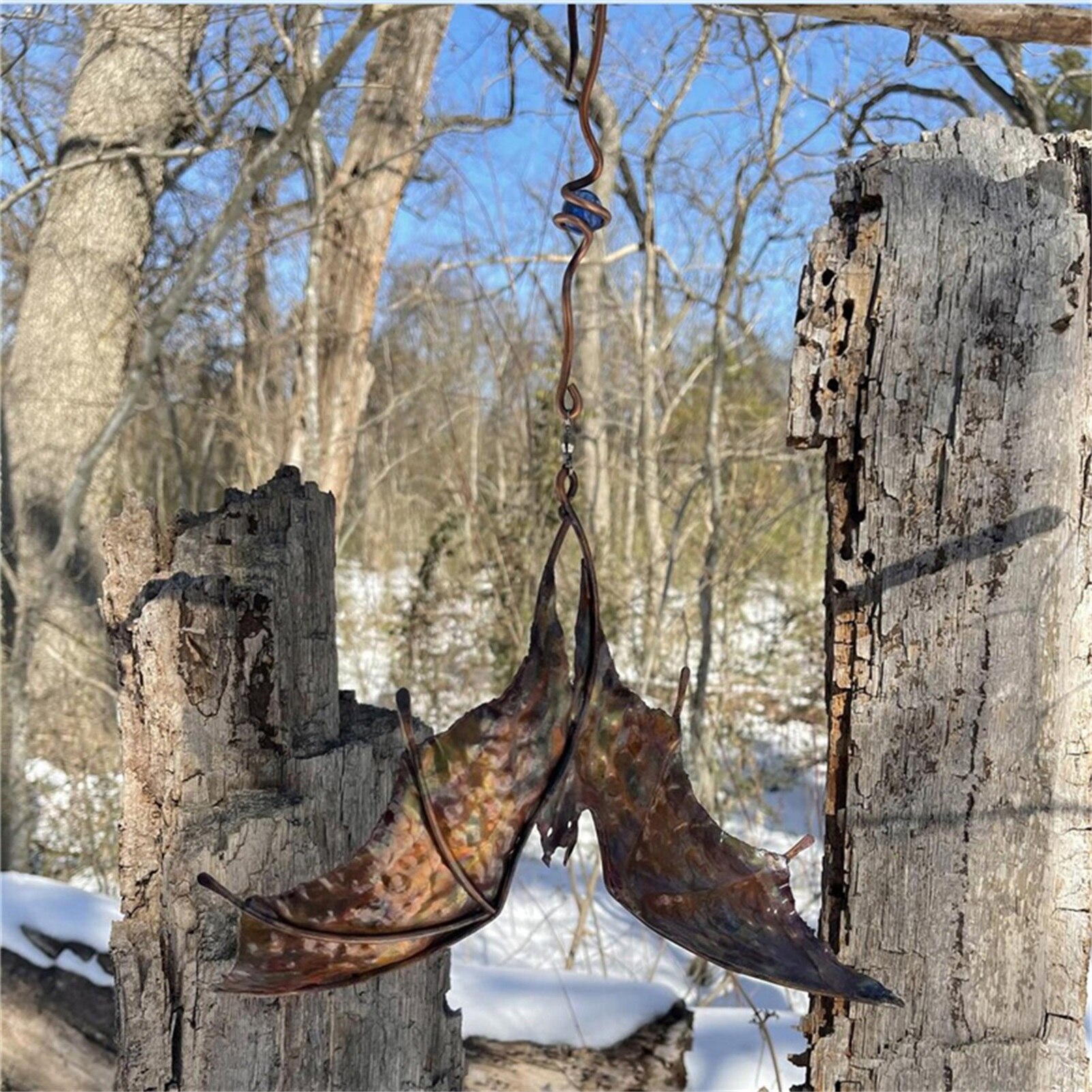 Interesting Bat And Dragon Shape Iron Wind Chimes Sculpture Of Art Garden Crafts And Outdoor Decorations Amazing Artist