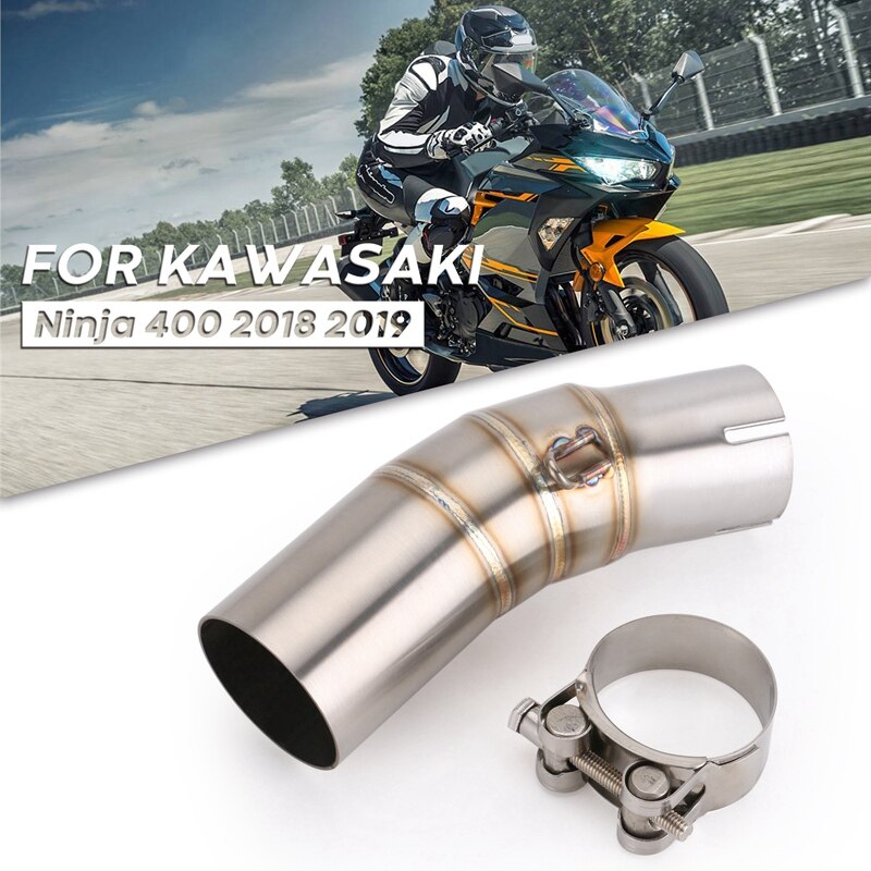 Motorcycle 51Mm Stainless Steel Exhaust Pipe for Kawasaki Ninja 400 Z400 Ninja 400 Connecting Tube