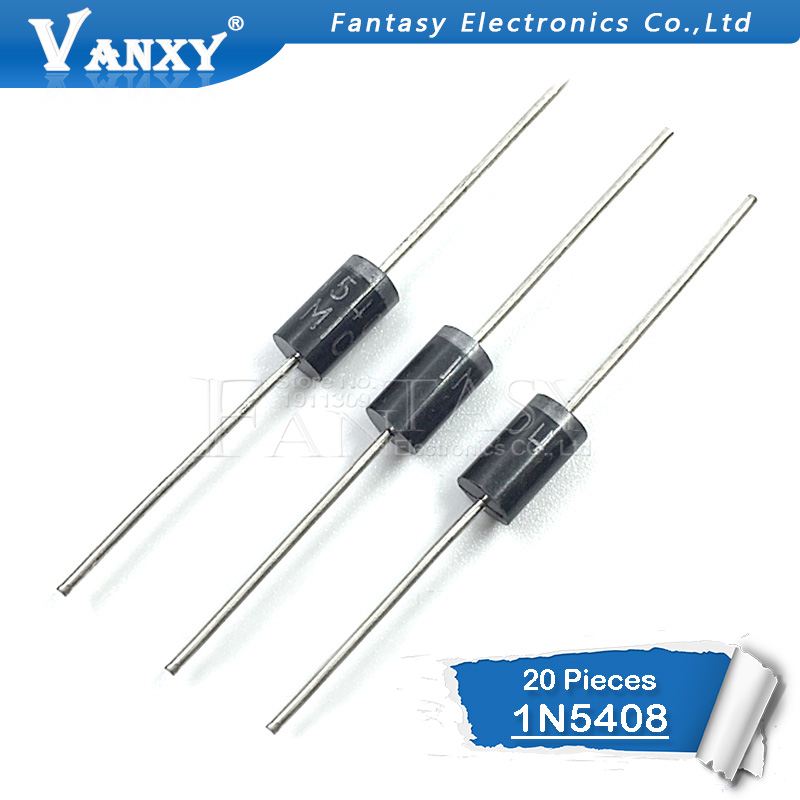 20pcs IN5408 1N5408 3A 1000V DO-27 Rectifier Diode