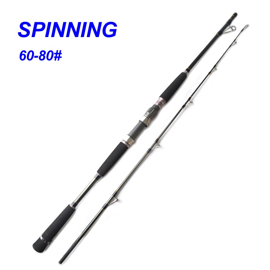 TOMA Sea Surf Carbon Jigging Fishing Rods Spinning 1.65m 1.8m MH Power 50-200g Big Game Boat Fishing Rod 2 Sections Saltwater: 1.8m