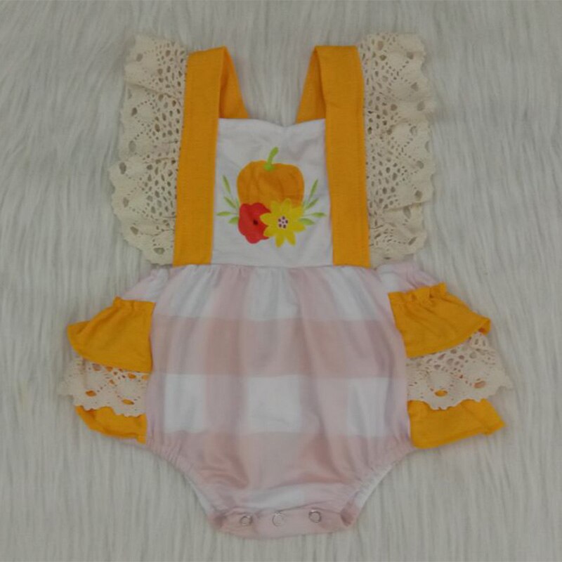 newborn romper silk milk baby clothing 0-2T baby romper Floral Pumpkin Baby Boy Romper Jumpsuit Sunsuit lace infant girl romper