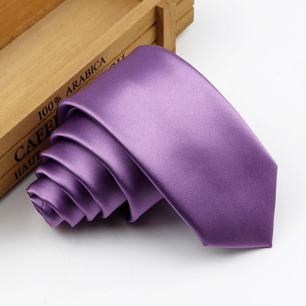 Cravate slim classique pour hommes, couleur unie, rouge, noir, bleu, pour bureau, fête de mariage: 16