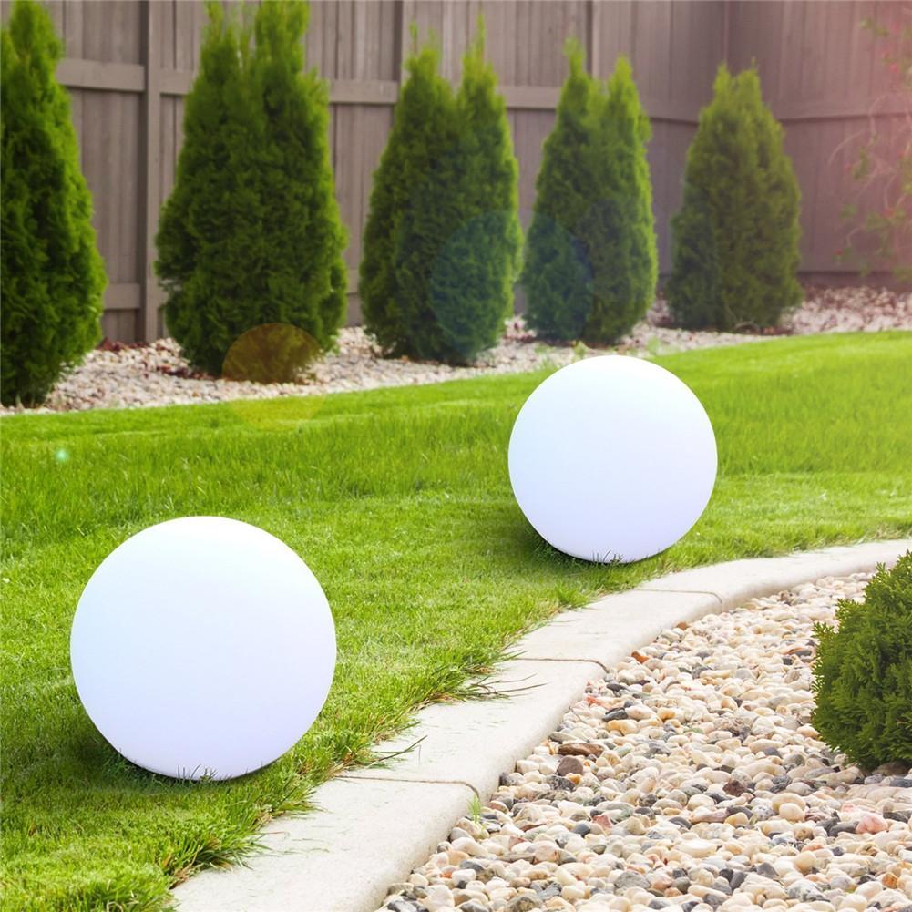 Utendørs vanntett ledet hage ball lys rgb dekor jul bryllupsfest plen lampe svømmebasseng flytende fjernkontroll