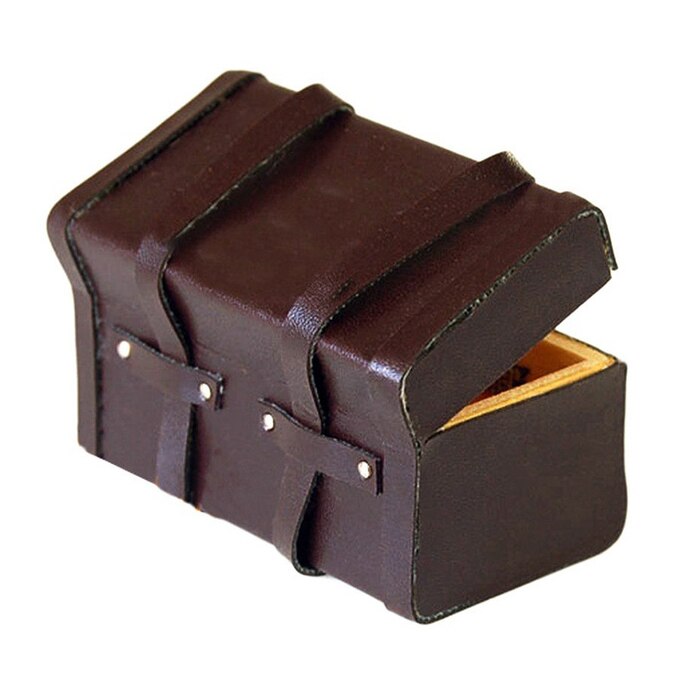 1:12 casa di bambola in Miniatura in Pelle Vintage ▾ di Legno Valigia mini scatola Bagagli