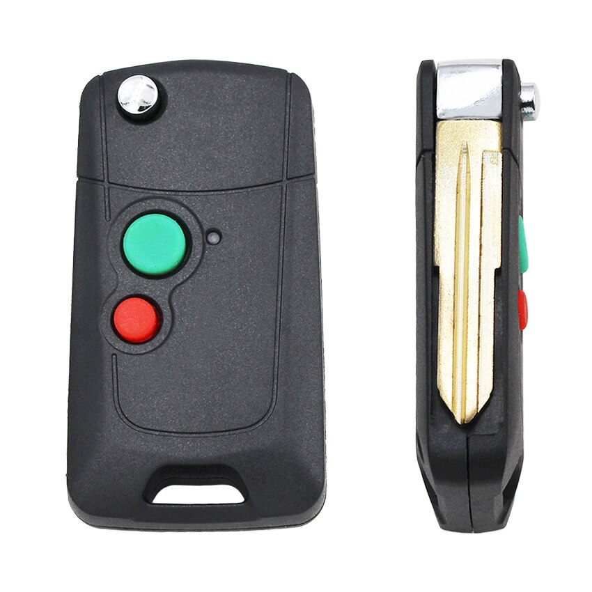 Folding Flip 2 Knop Afstandsbediening Sleutel Shell Case Fob Voor Proton Wira 415 416 Persona Met Ongesneden Linker Blade