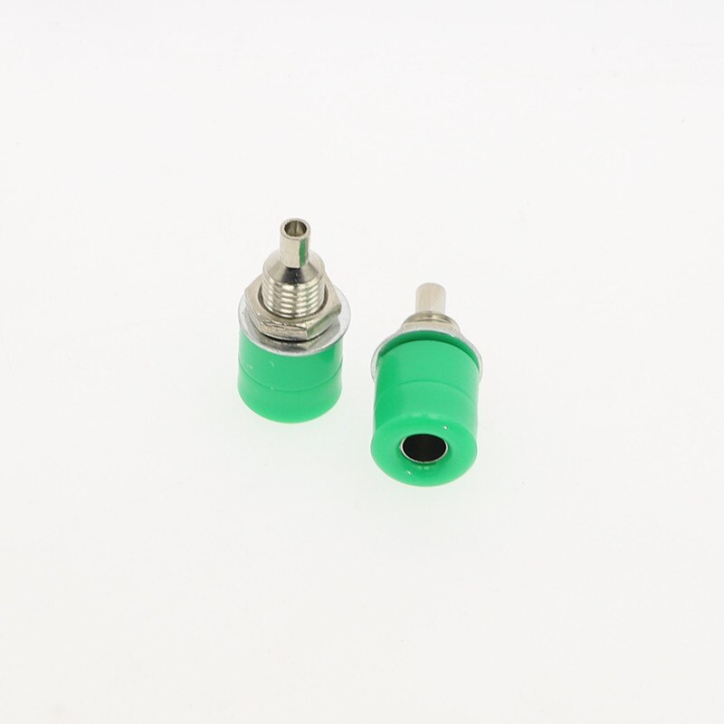 10 stks 4mm Vrouwelijke Banaan Plug Socket Connector Binding Post Versterker Terminal: green