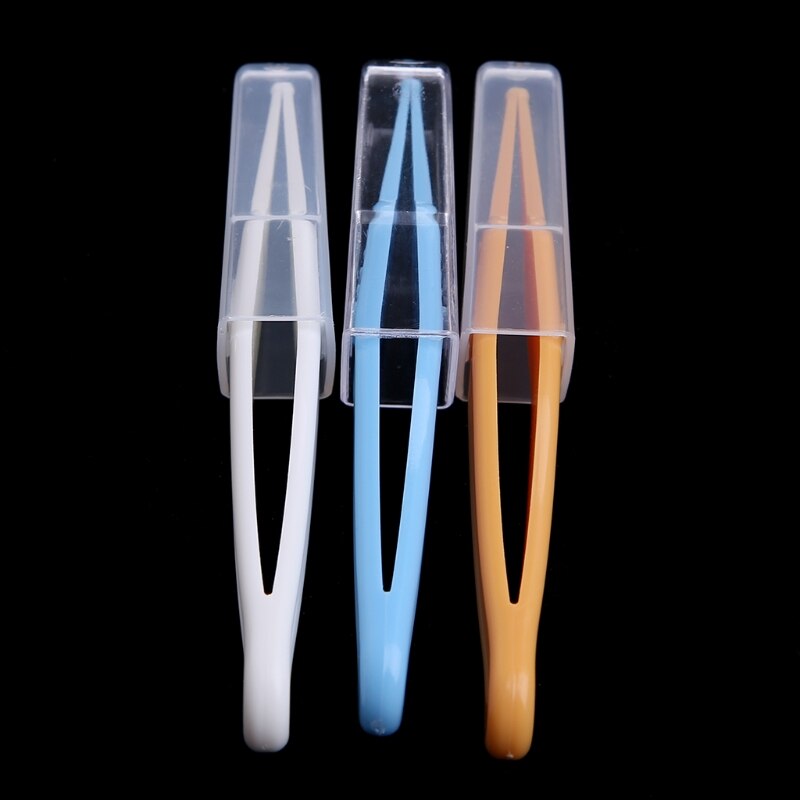 Pince à épiler de nettoyage de nombril de nez d'oreille de soin de bébé pince de nettoyage en plastique