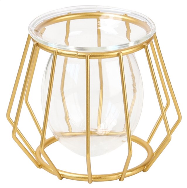 Soportes de Metal para plantas de aire, contenedores de arte del hierro de estilo moderno para cultivo de flores y agua: B