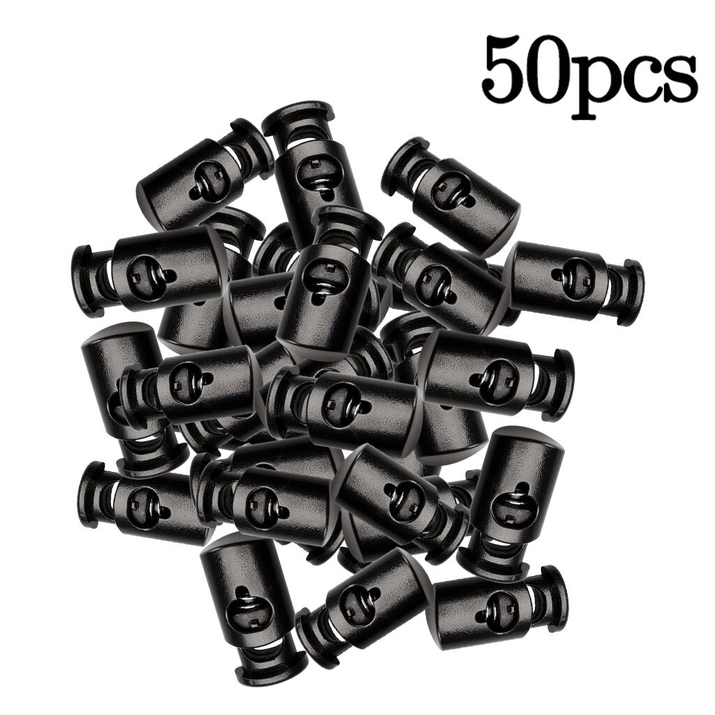 100pcs Round Cord Locks Sliding Spring Clasp Stop Toggle Stopper Round Ball Shape Luggage Lanyard Stopper String Cord Lock #35: C