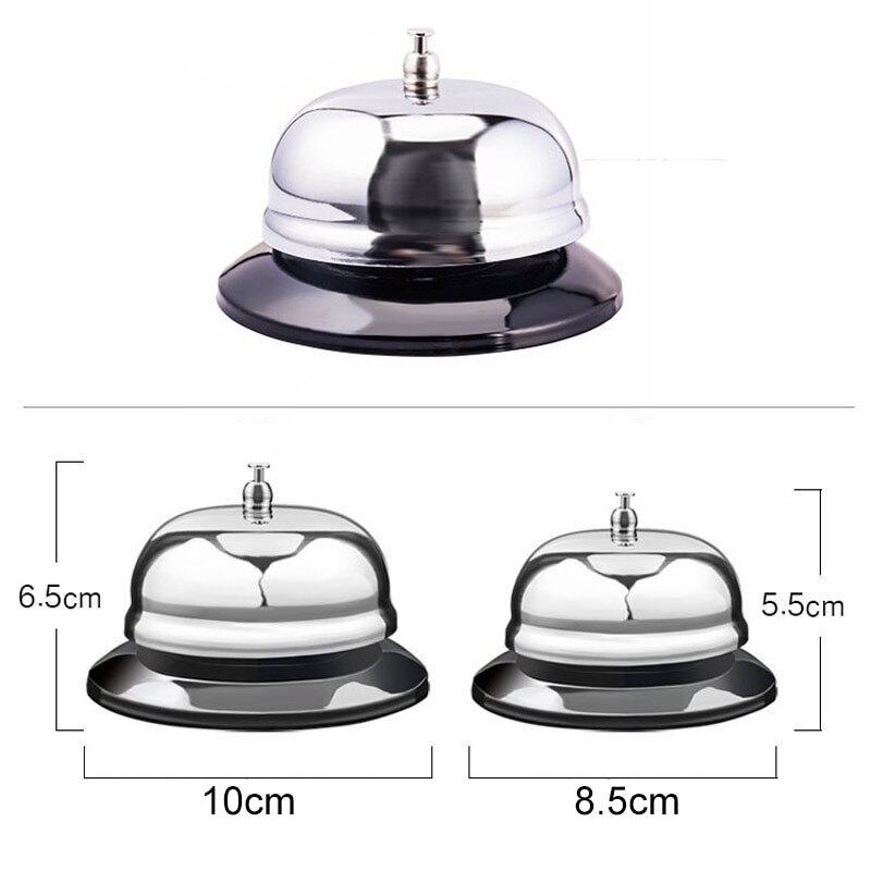 High Stainless Steel Dish Bell, Bar Bell, Kitchen Bell, Summons Bar Bell, Hotel Serving Bell