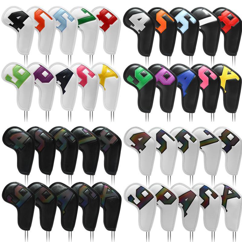 High-end golf iron head cover Iron head cover Wedge cover 4-9 ASPX 10pcs, 6 colors