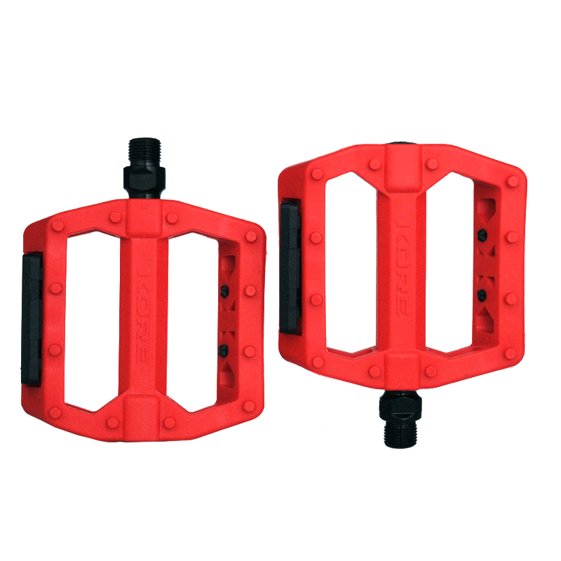 MTB Road bike KORE Pedal Bearing Pedals Non-slip Folding Bicycle Fixed Gear Water proof Nylon Downhill Ultra-light for 14mm Part: green