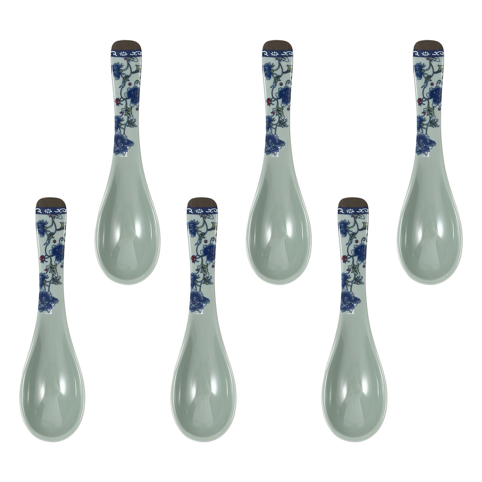 6pcs Spoons Porridge Spoon Melamine Spoon Breakfast Spoons for Friends Families Co-worker Lover