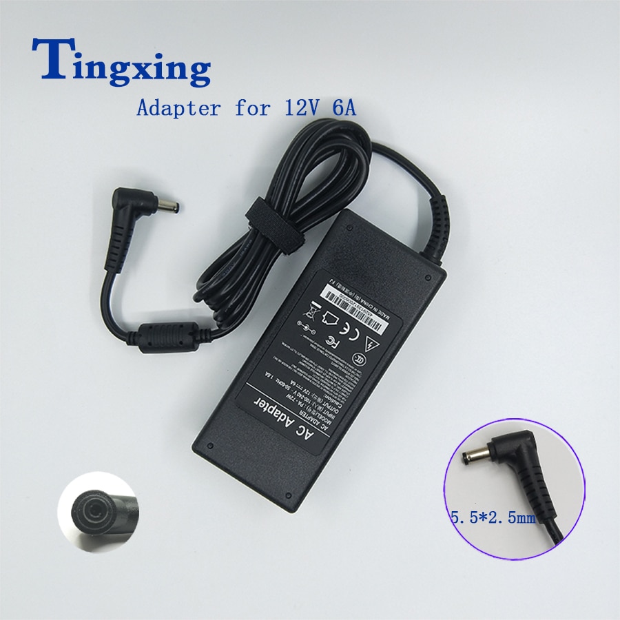 Voeding Adapter 12V 6A 5.5Mm * 2.5Mm PA-72W Ac 100-240V Laptop Ac Power adapter