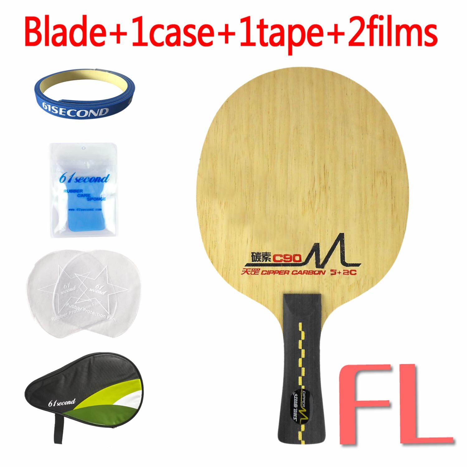 DHS C90 Dipper Carbon 5+2C Table Tennis Blade for Ping Pong Racket paddle: FL with HM case