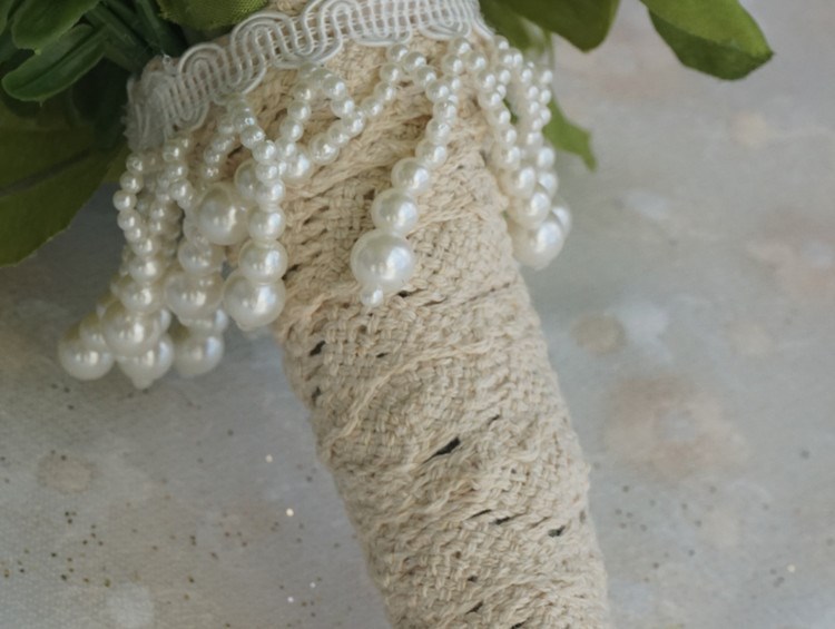Eleganet calla lilje bryllup buket vandfald brud brudepige holder blomst hvide kunstige blomster buket pæon hortensia