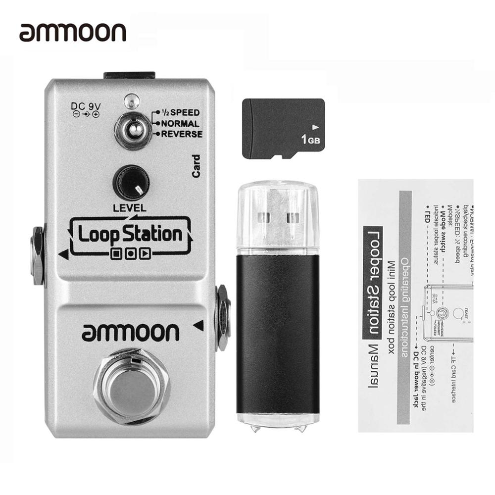ammoon AP-09 Loop Guitar Pedal Looper Electric Guitar Effect Pedal True Bypass Unlimited Overdubs 10 Minutes Recording: Loop Station Sliver