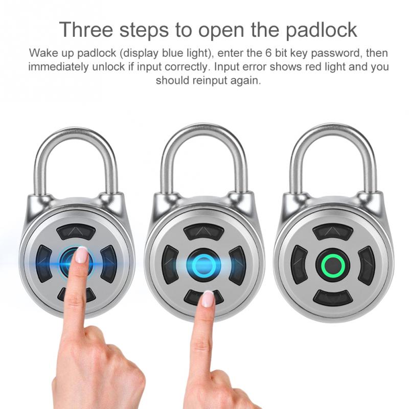 Smart Bluetooth Padlock Universal Mini Wireless Lock Electronic Padlock Metal Keyless Locker APP Control Password Lock candado