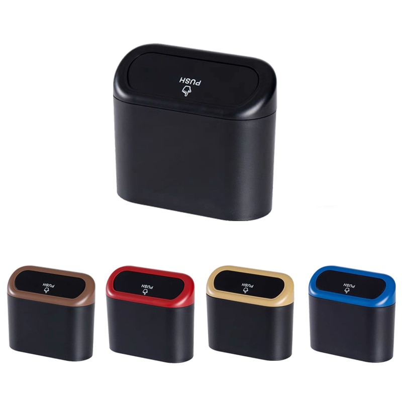 Car Trash Bin Garbage Dust Case Box Auto Storage Case Garbage Dust Case Box trash can Black Red Yellow Brown Blue Car Trash can