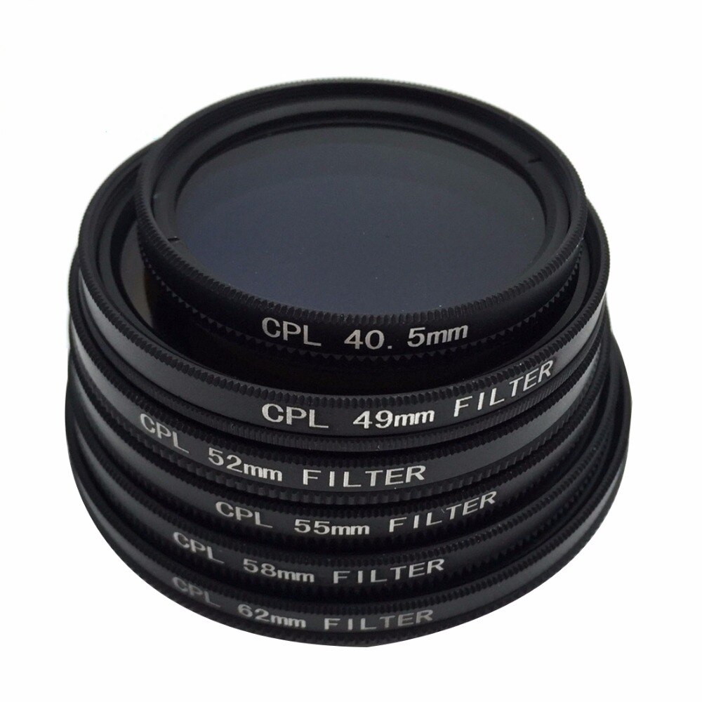 Filtro polarizzatore fotocamera reflex 49mm/52mm/55mm/58mm/62mm/67mm/72mm/77mm/82mm filtro CPL per Canon per accessori obiettivo Nikon DSLR