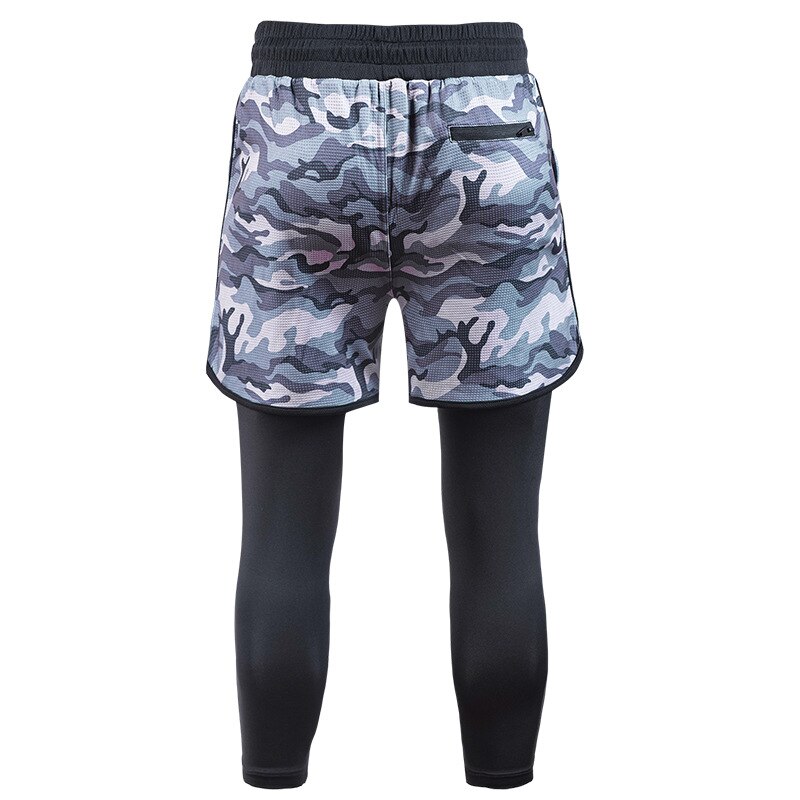 Mallas de camuflaje para correr de secado rápido para hombre, mallas deportivas de gimnasio de doble cubierta, mallas de camuflaje para entrenamiento masculino, mallas para correr