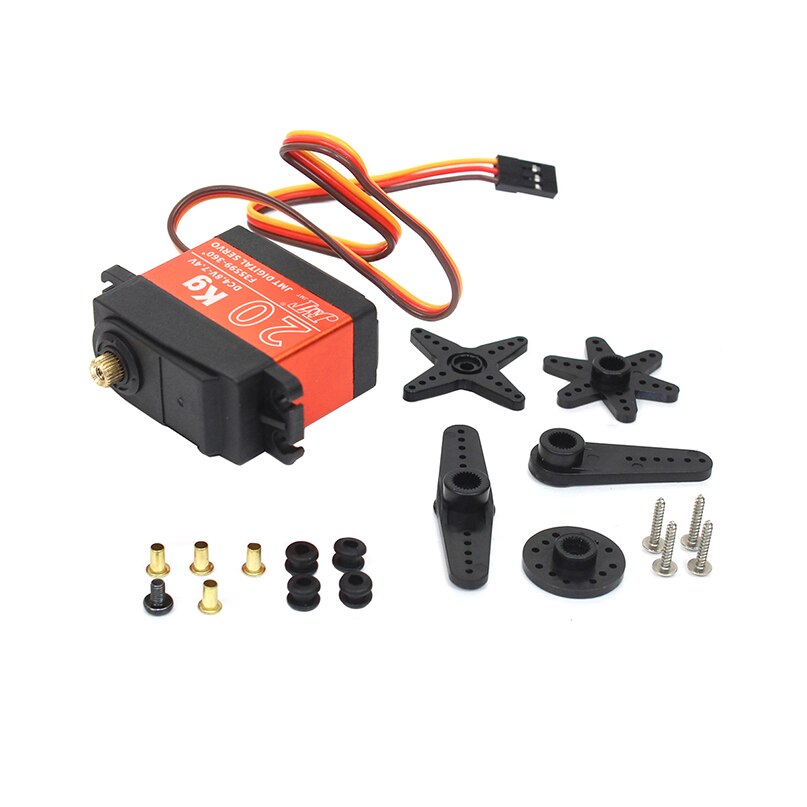 JMT Waterproof Digital Servo 90/180/270/360 Degree RC servo 20KG Metal Gear Large Torque with 25T Arm for Cars RC Toy: PURPLE