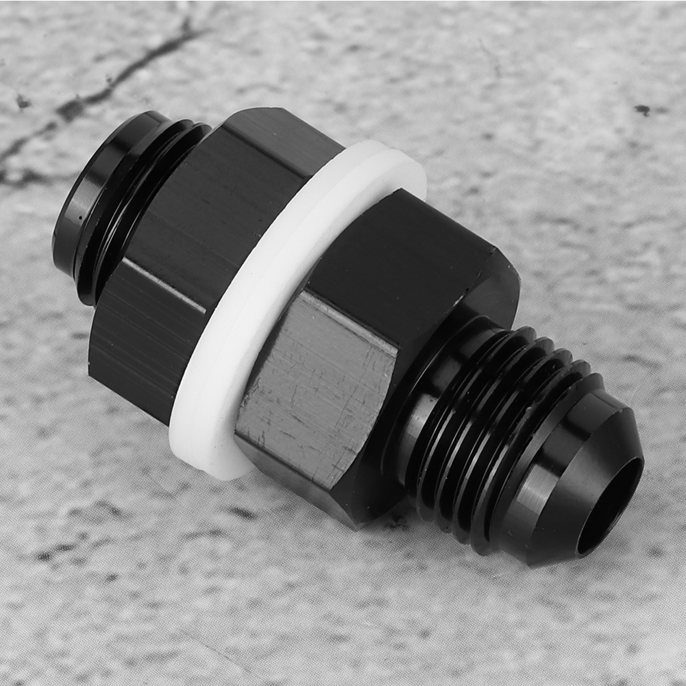 AN6 Bulkhead Fitting Flare Fuel Cell Adapter with PTFE Washer for Most Fluids Flare Bulkhead Adapter Car Truck Parts