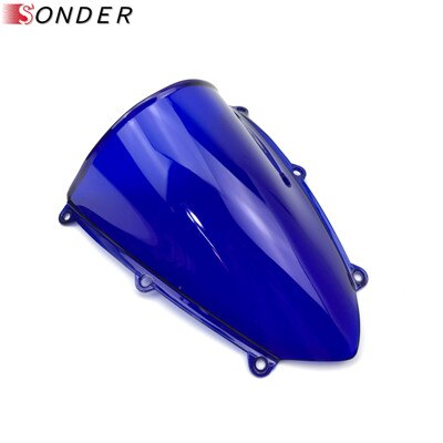 Parabrisas de doble burbuja para coche, accesorio para Honda CBR 600, 2007, 600RR, F5, CBR600RR, CBR600 RR, 07, 08, 09, 10, 11, 12: Blue