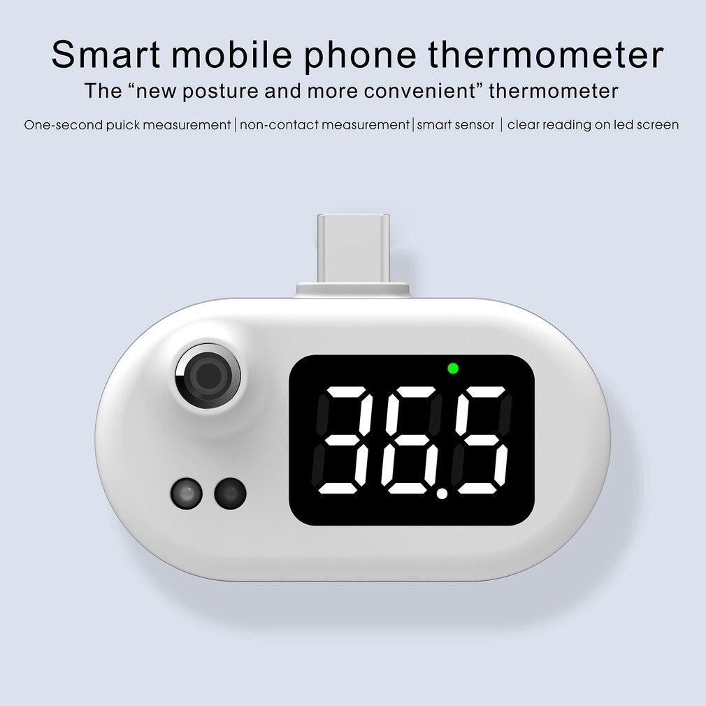 Mobile Phone USB Smart Thermometer Non-contact Infrared Thermometer Portable Electronic Thermometer LCD Display