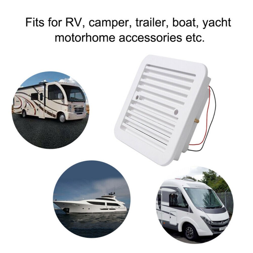 Exhaust Ventilation Fan Side Air Vent Caravan Motorhome RV Camper Van White Fan Ventilation Kitchen Bathroom Toilet Small Air