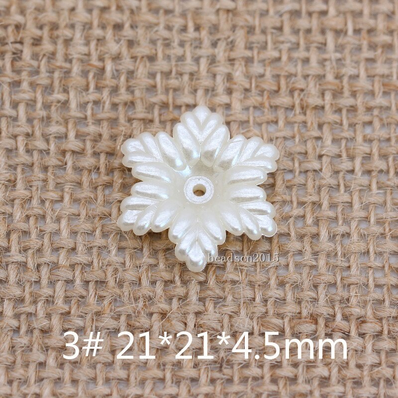 50 teile/los Blume Rose formen Nähen AUF Flatback ABS Nachahmung Perle Mit Loch Edelsteine Charms Kosmetische Zubehör DIY: No3