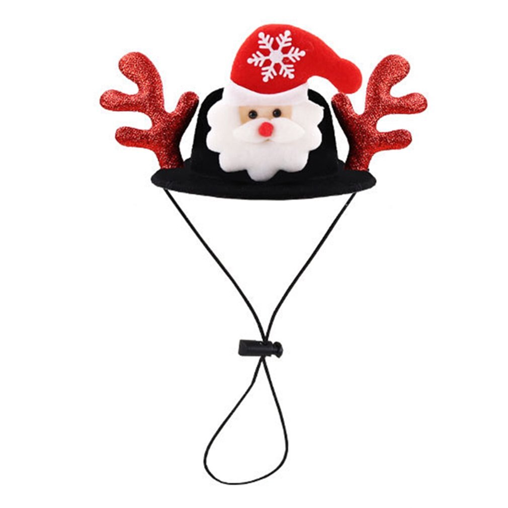 Regulowane błyszczące puszyste poroże łosia rogi kot domowy placki szczeniak czapka świąteczna zwierzę domowe festiwal kapelusz boże narodzenie rekwizyt Cosplay nakrycia głowy: 1