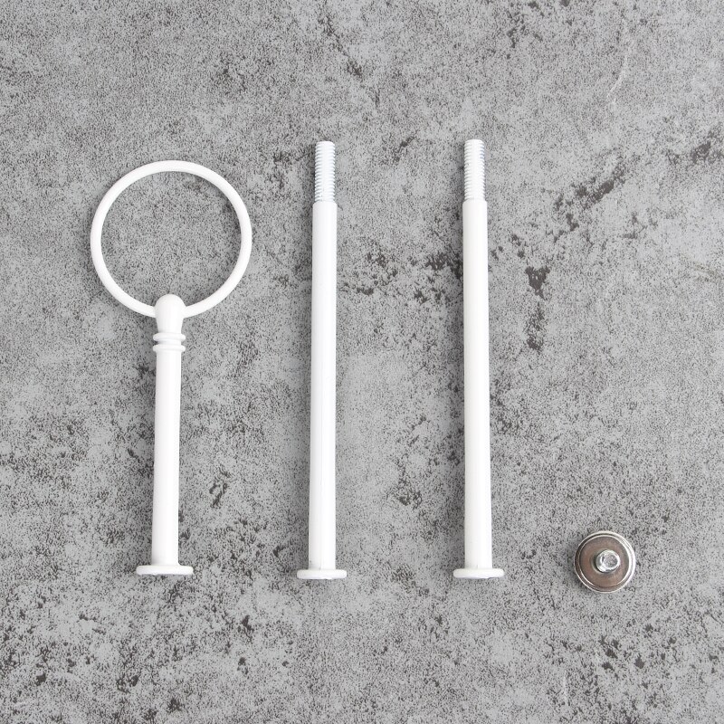 10 stuks mix kleuren rond speciale aanbieding 3- lagen gouden taartbord passend bij taartstandaard stijl: Wit