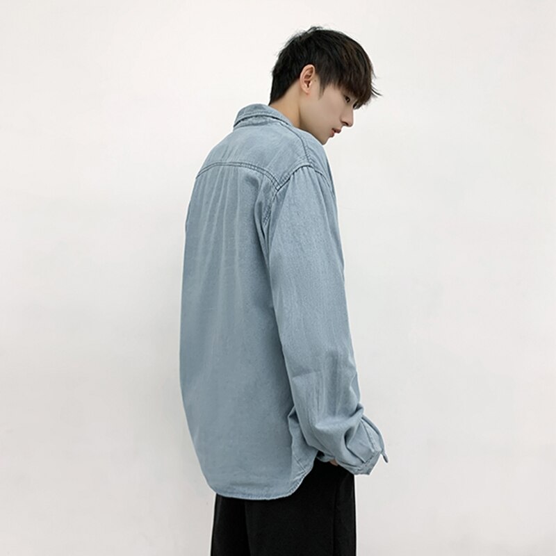 Chaquetas vaqueras de hombre único Breasted Harajuku calle Oversize 4XL Baggy adolescente-encuentro de primavera Retro prendas de vestir Casual