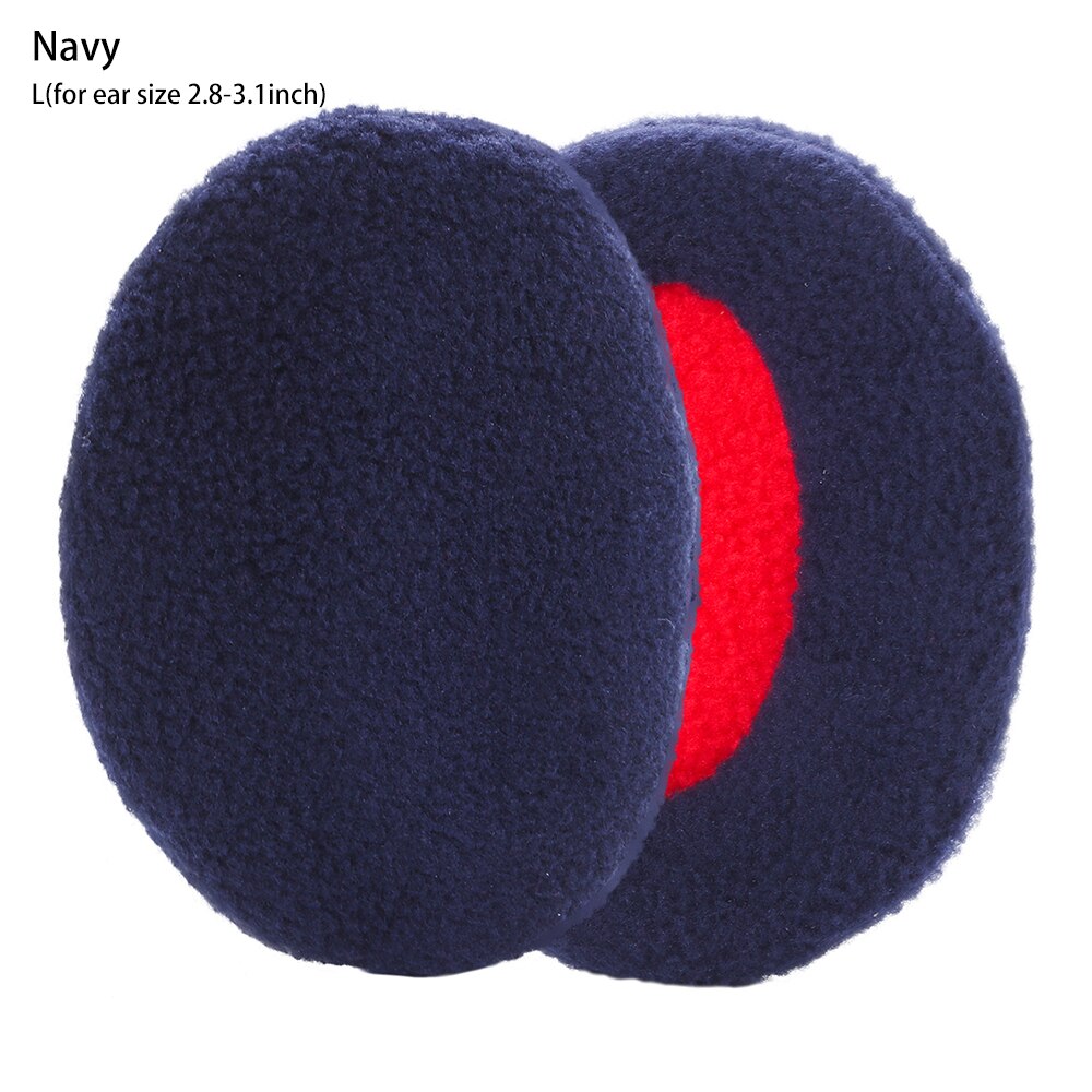 Nowe bezpasmowe nauszniki nauszniki z polaru grube zimowe nauszniki zimna pogoda przenośne nauszniki dla kobiet mężczyzn: Navy L