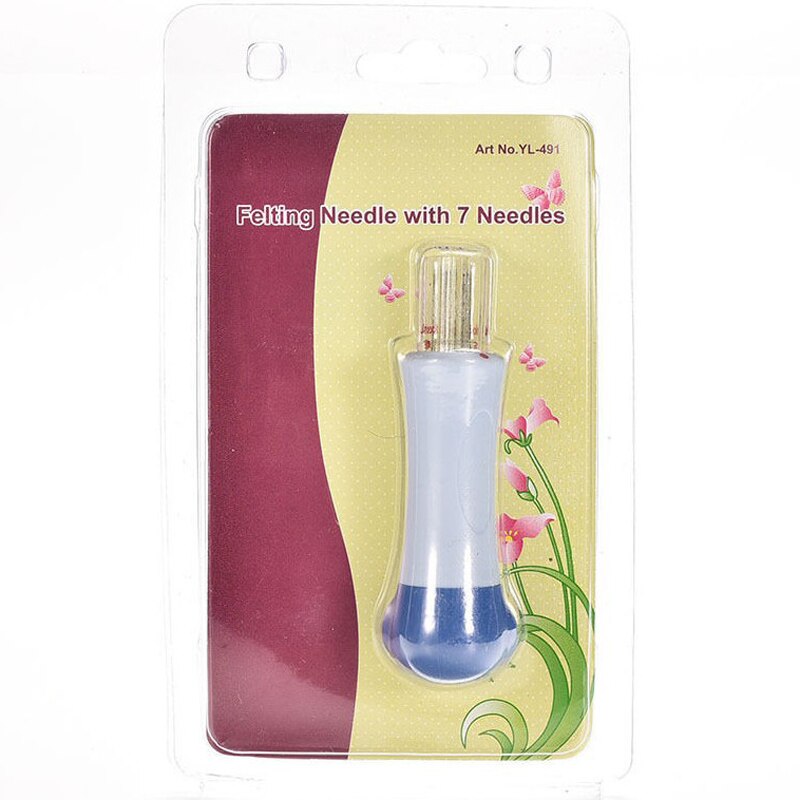 Vilten Naald Tool met 3 Naalden, Draagbare Pen Stijl Naaldvilten Tool, Wolvilt Naald Gereedschap voor DIY Patchwork Craft(Roze