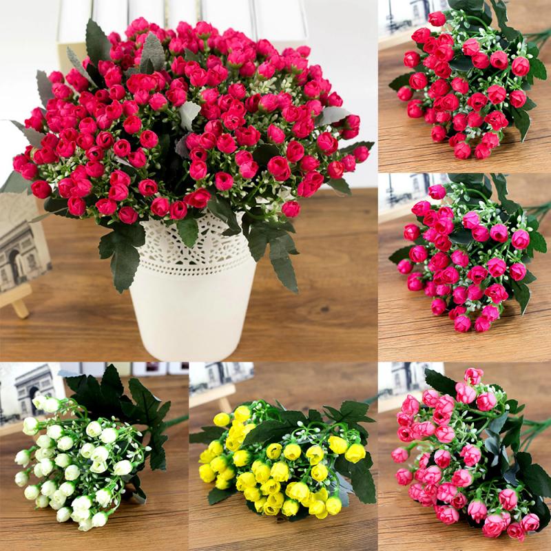 36Heads/1Bunch Kunstmatige Decoratieve Party Zijden Nep Bloemen Pioenen Voor Home Hotel Decor Diy Bruiloft Decoratie Bouque