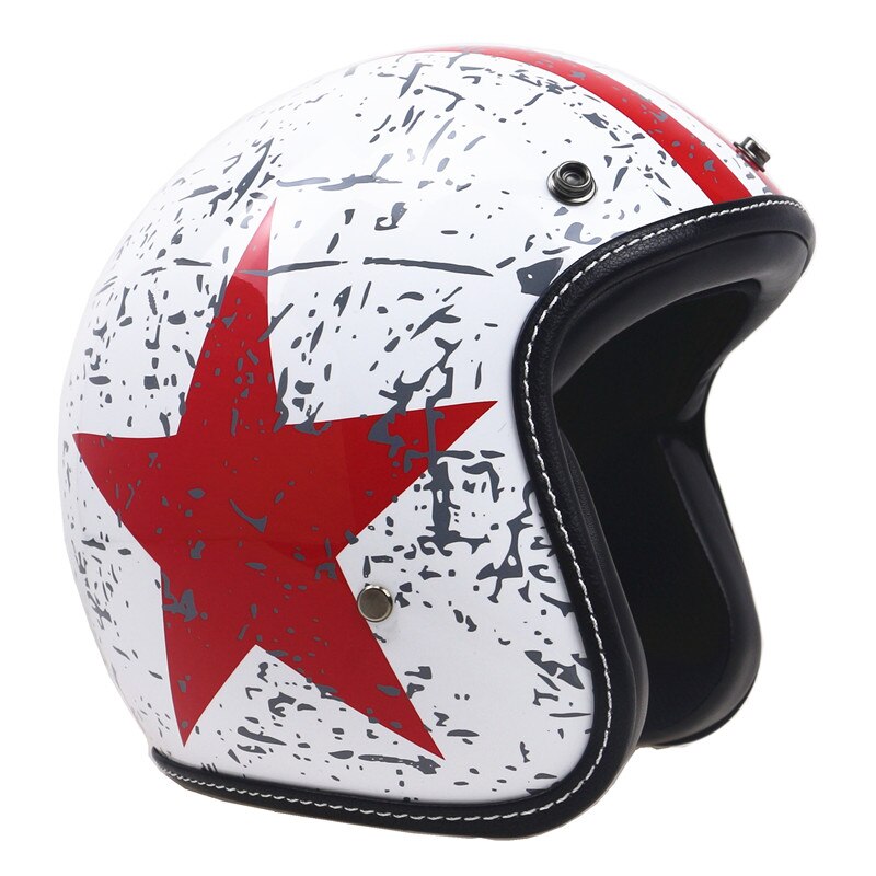 Zr052 serier ekstra letvægts motorcykelhjelm dot godkendt low profile open face helemt vintage hjelm