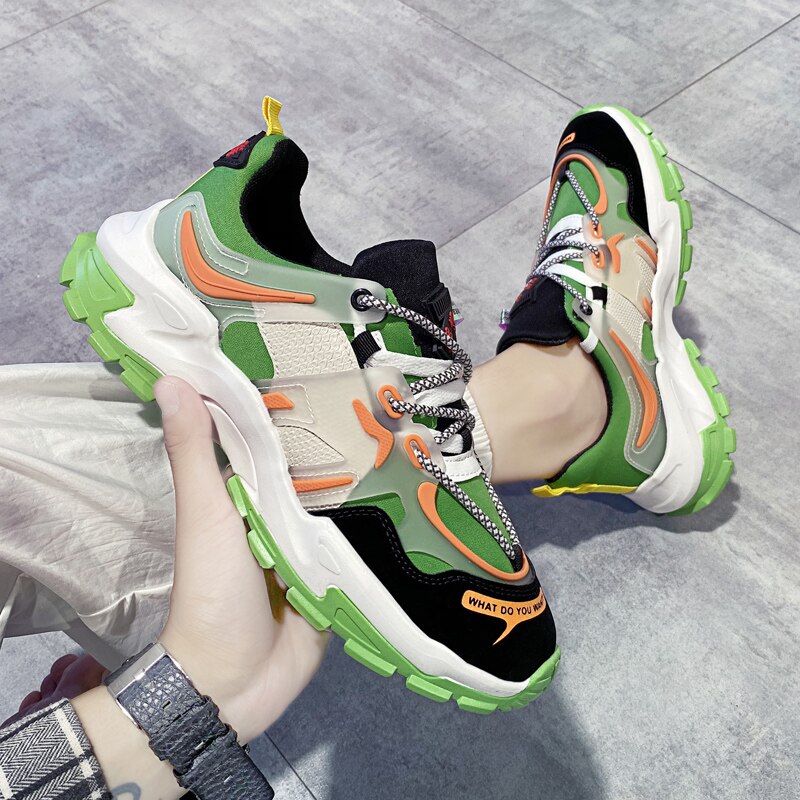 Pustende fritidssko menns lette joggesko sko i sko mesh sko utendørs fritidssko for menn gjennomsiktig bunn