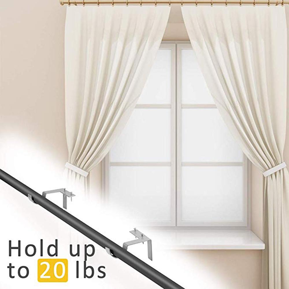 Soporte para barra de cortina, accesorios para ventana, estructura de Metal, soporte colgante, gancho para el hogar, bricolaje, decoración de ventana, 2 uds.