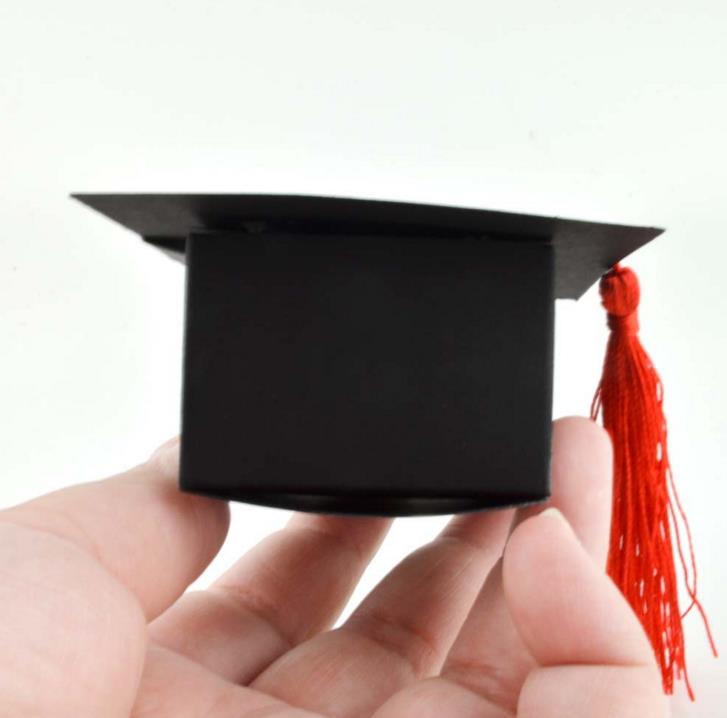 10 Pcs Doctor Hat Cap Box Graduation Decoration Candy Favor Boxes Celebration Party Bag Packing Box