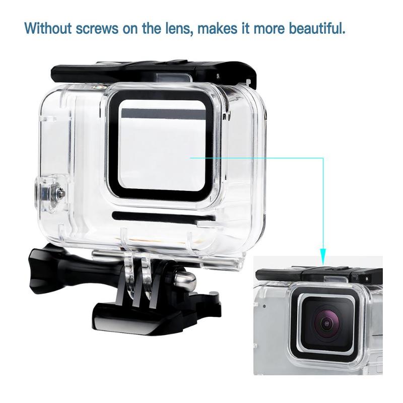 Boîtier étanche pour Gopro Hero 7, coque de Protection sous-marine blanche argentée pour Go pro, accessoires