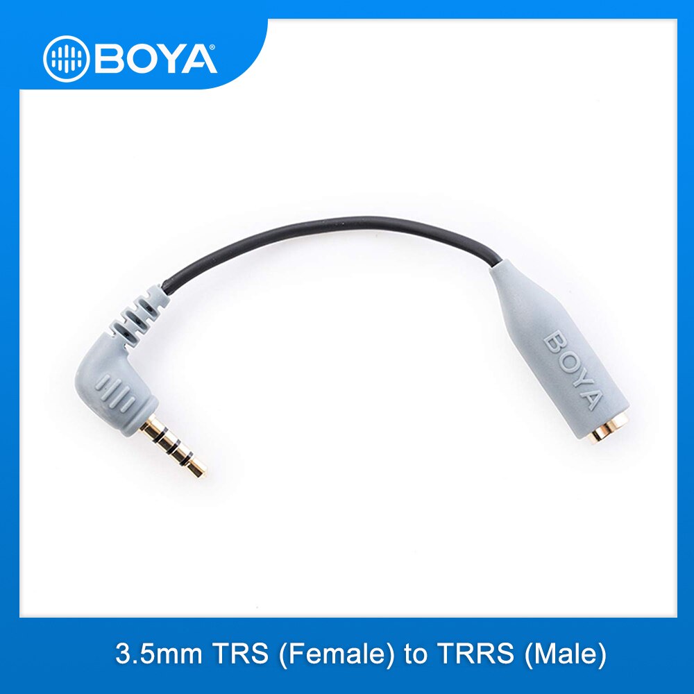 Boya BY-CIP2 3.5Mm Tot Trrs Trs Microfoon Kabel Adapter Voor Ipad Ipod Touch Iphone & Android Smartphone Microfoon Accessoires: BY-CIP2