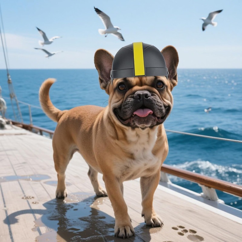 Kask Ochronny dla Psów i Kotów LETVIA na wolnym powietrzu, Modny Kask rugby dla Psa z Otworami na Uszy, Kask Motocyklowy dla Małych Psów robić Jazdy na Rowerze na Zewnątrz