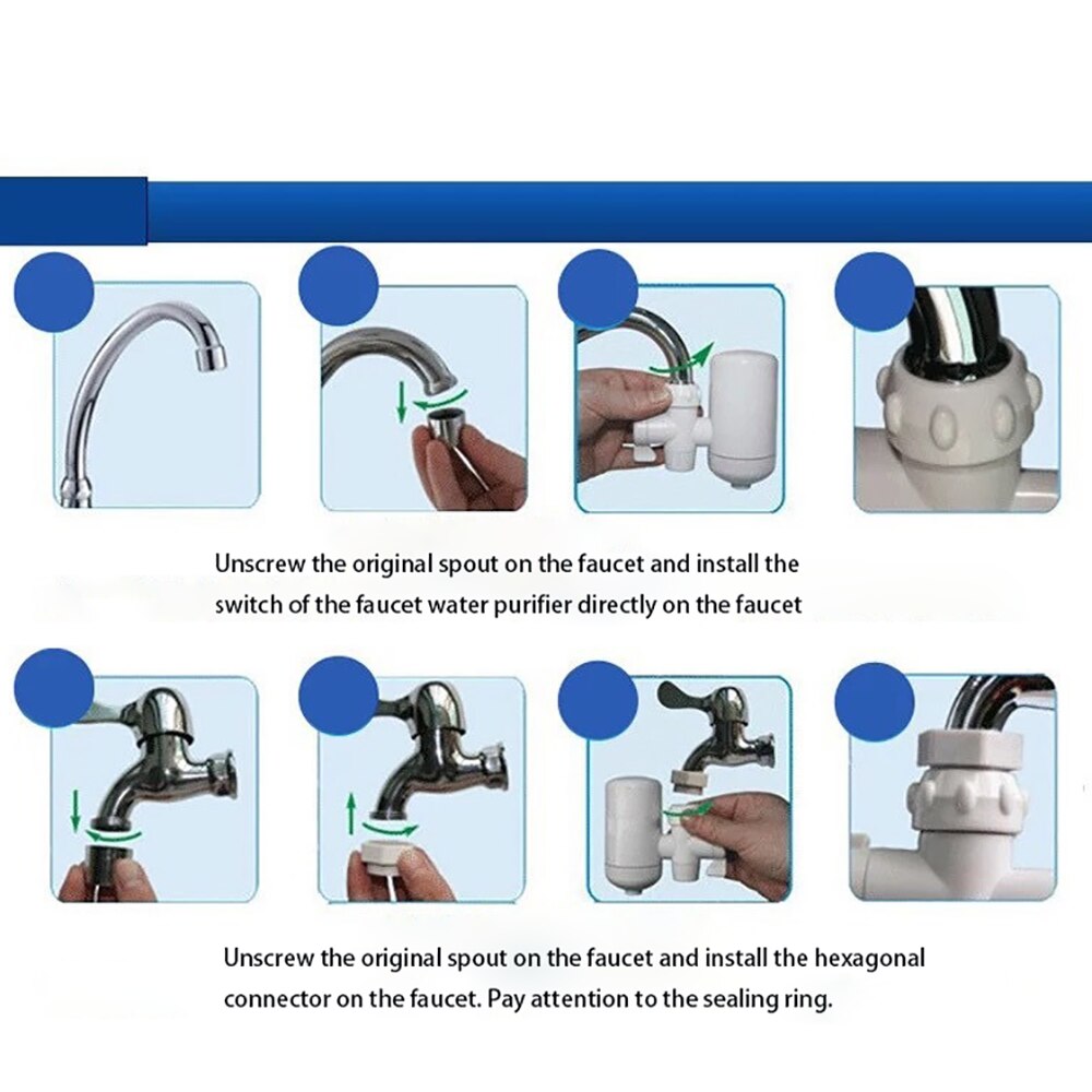 Wasser Filter Multifunktions Hause Küche Tap Wasser Filter Natürliche Diatomeen Keramik Purifier Food Grade Material Ist Leicht Zu Reinigen