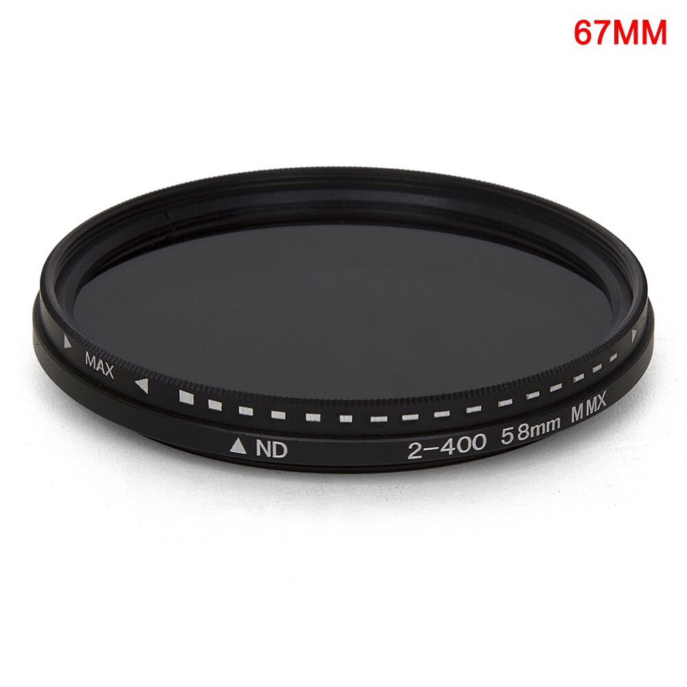 Fader Variable ND Filter Adjustable ND2 To ND400 Neutral Density For Camera Lens 11x11x2.5CM EM88: 67mm