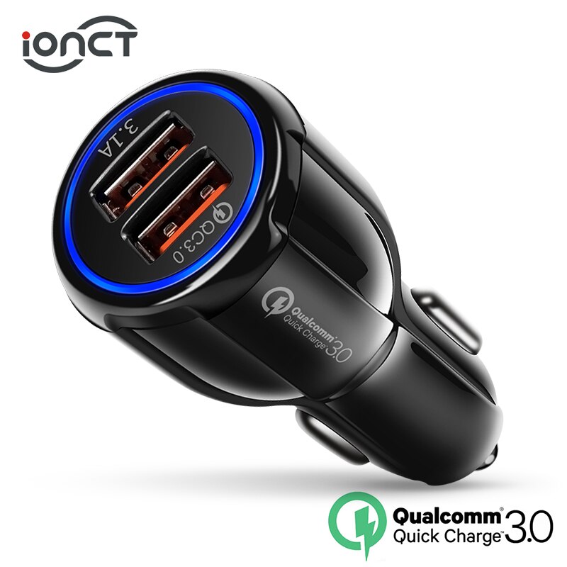 Auto Usb Lader Quick Charge 3.0 Qc 2.0 Mobiele Telefoon Oplader 2 Port Usb Snelle Auto-oplader Voor Iphone Xiaomi tablet Auto-Oplader