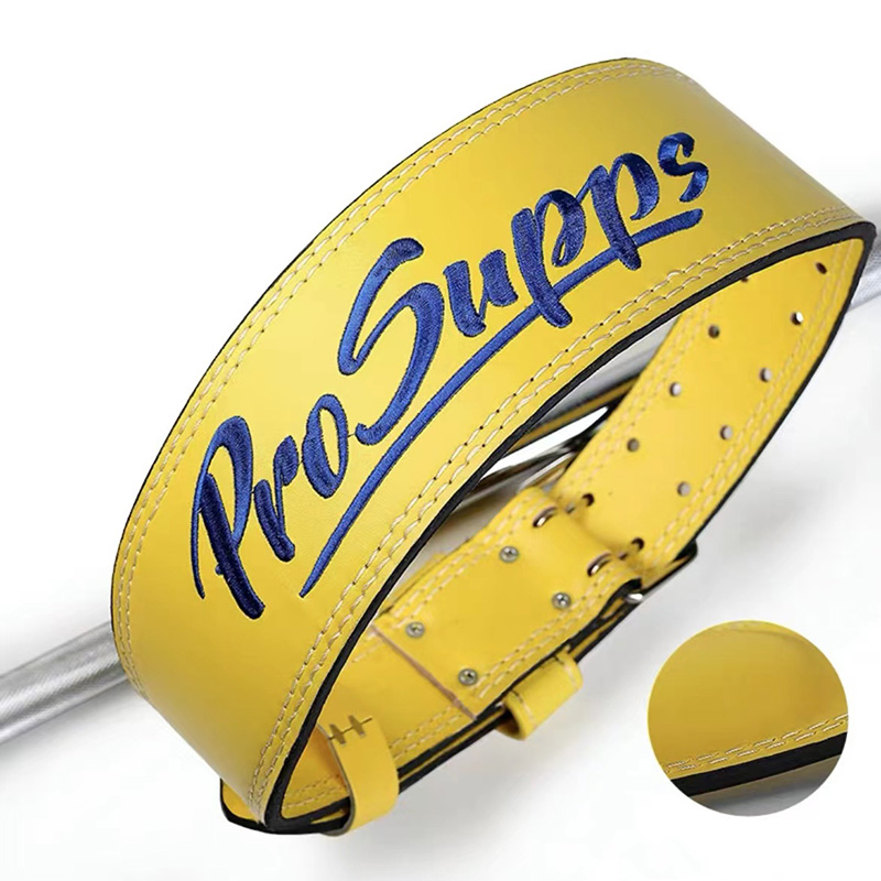 Cintura in pelle per sollevamento pesi Cintura per allenamento fitness Cintura per tutore in vita Protezione lombare tozzo Stacco bodybuilding Palestra Supporto per la schiena: S / marrone