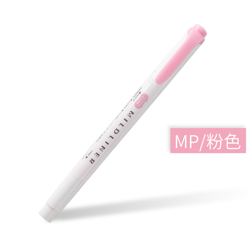 Zebra Mildliner Pastel Highlighters WKT7 Text Marker Japanese Stationery: Pink